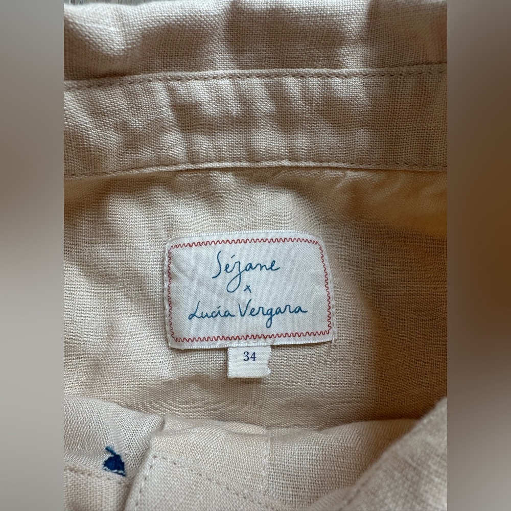 Excellent condition Sézane x Lucia Vergara Chemise Maellie Size 34 - Picture 8 of 10